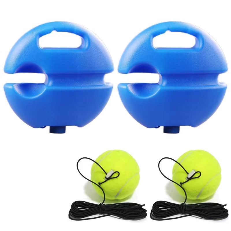 Professional Tennis Training Aid with Heavy-Duty Base and Elastic Rope for Self-Directed Rebound Practice