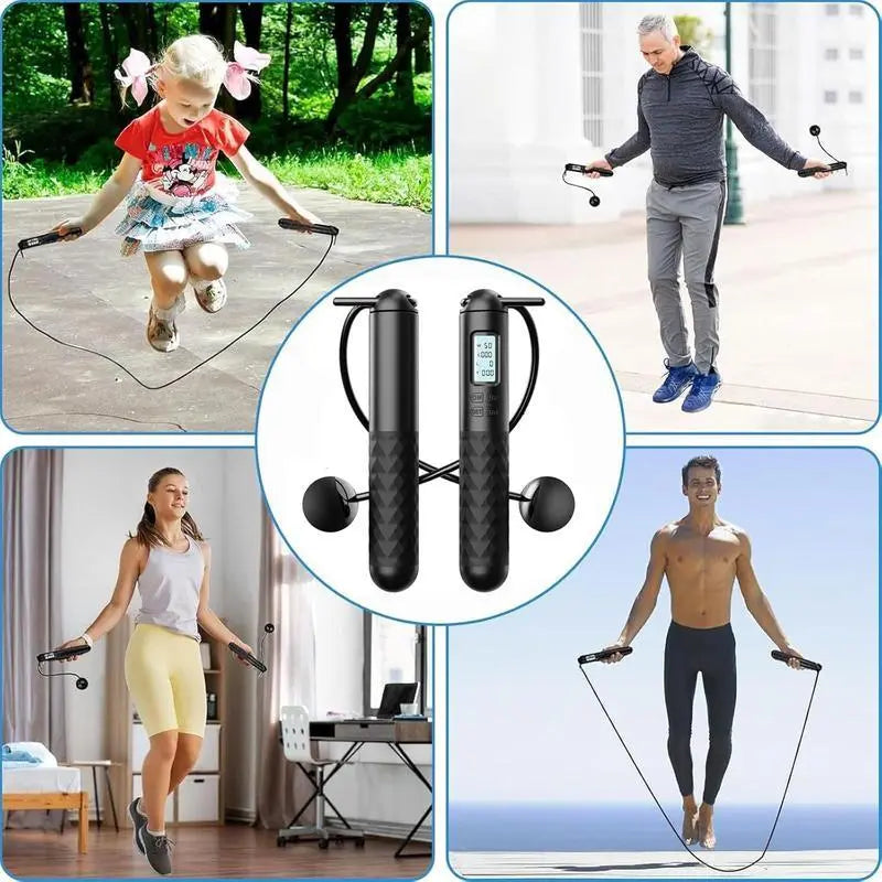 Smart Gravity Ball Jump Rope - Cordless Skipping Rope with Digital Counter and Adjustable Weight for Home and Gym Workouts, Ideal for Parent-Child Interaction, Perfect for Valentine's Day and Birthday Gifts