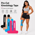 Precut Waterproof Kinesiology Tape for Knee Support, 10 Pieces - Ideal for Running, Gym, Basketball, and Training