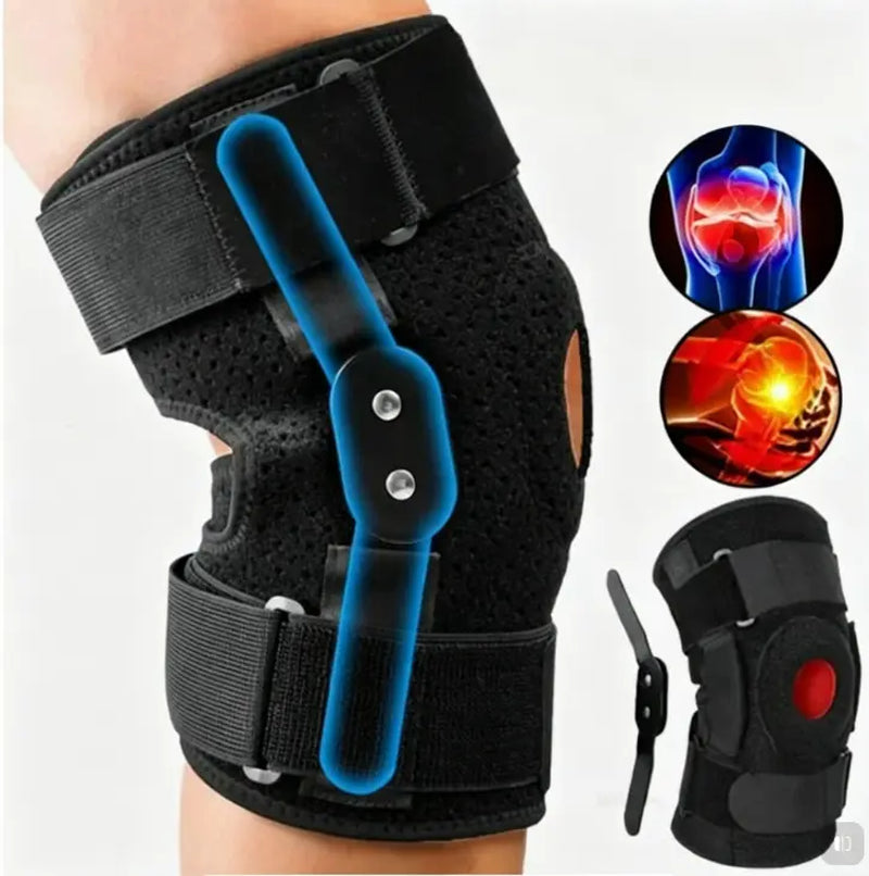 Knee Brace for Protection and Support with Air Mesh Fabric, Adjustable Wrap with Side Stabilizers, Ultra-Soft Bandage for Sports, Running, and Outdoor Activities Knee Compression Sleeve