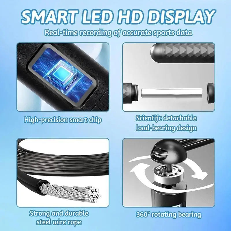 Smart Gravity Ball Jump Rope - Cordless Skipping Rope with Digital Counter and Adjustable Weight for Home and Gym Workouts, Ideal for Parent-Child Interaction, Perfect for Valentine's Day and Birthday Gifts
