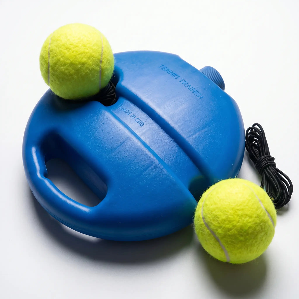 Professional Solo Tennis Trainer Rebound Set with Racket and Two Balls - Portable Self-Practice Equipment