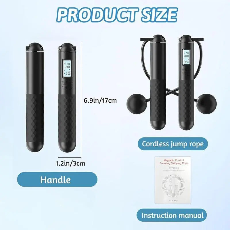 Smart Gravity Ball Jump Rope - Cordless Skipping Rope with Digital Counter and Adjustable Weight for Home and Gym Workouts, Ideal for Parent-Child Interaction, Perfect for Valentine's Day and Birthday Gifts