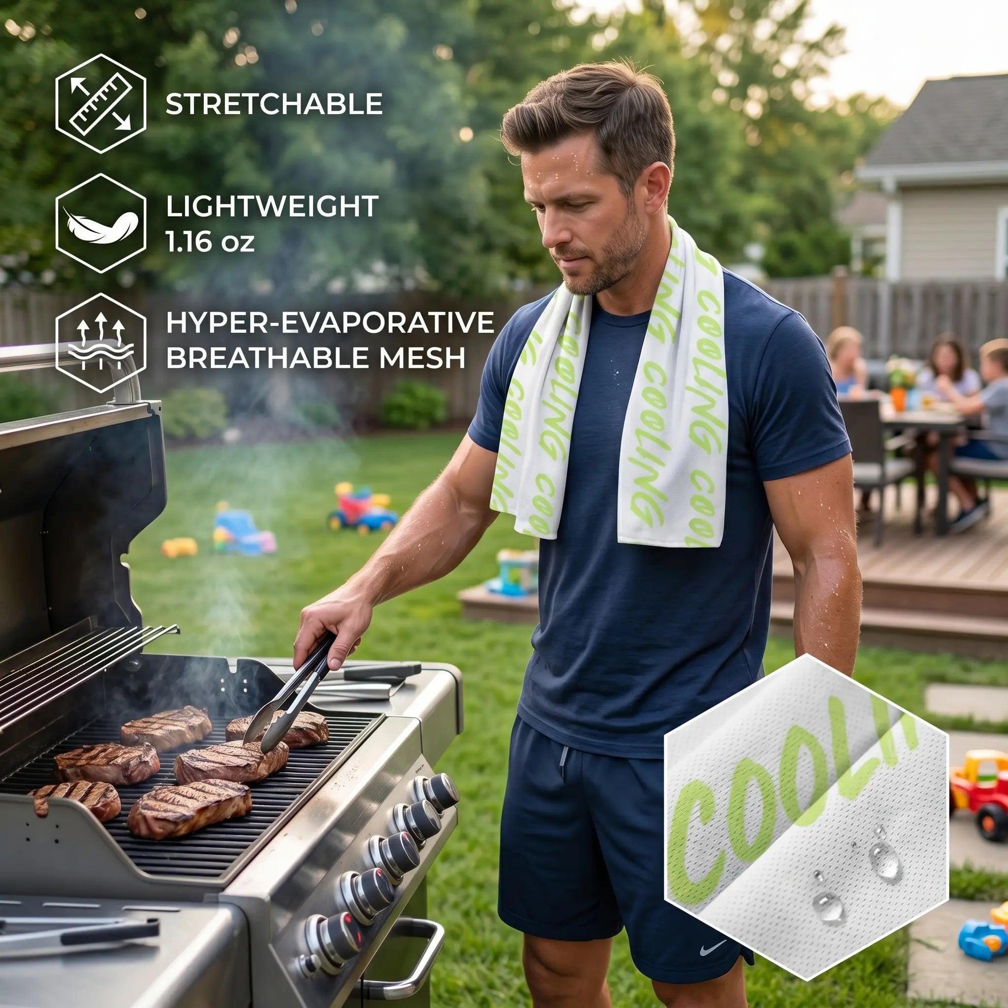 Portable Cooling Towel - Ready-to-Use Microfiber Towel for Yoga, Sports, Running, Workouts, Camping, and More (Available in Multiple Flavors)