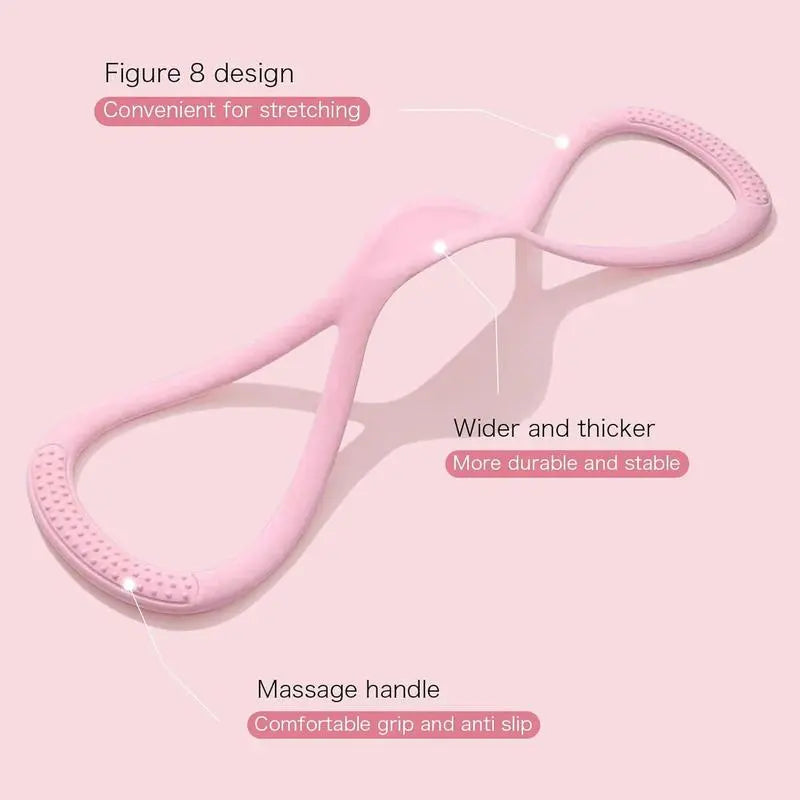 Figure 8 Resistance Silicone Tension Band with Handles for Comprehensive Full-Body Workouts at Home or Gym