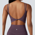 Halara Ultrasculpt™ Double-Strap Twisted Backless Cropped Yoga Tank Top