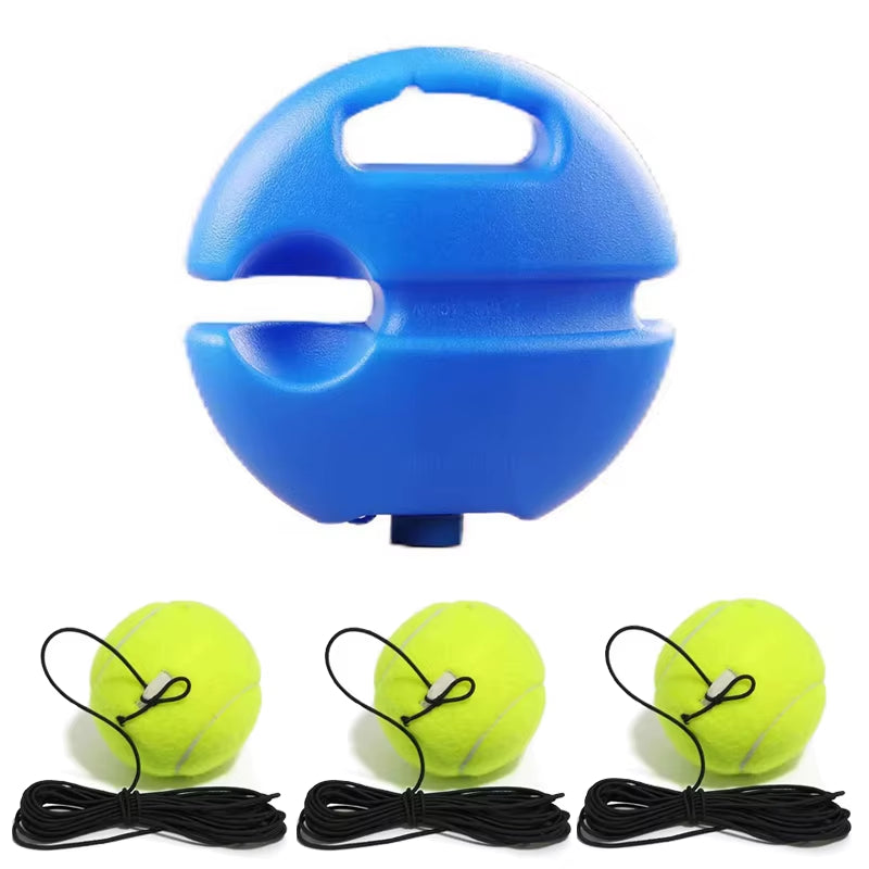 Professional Tennis Training Aid with Heavy-Duty Base and Elastic Rope for Self-Directed Rebound Practice