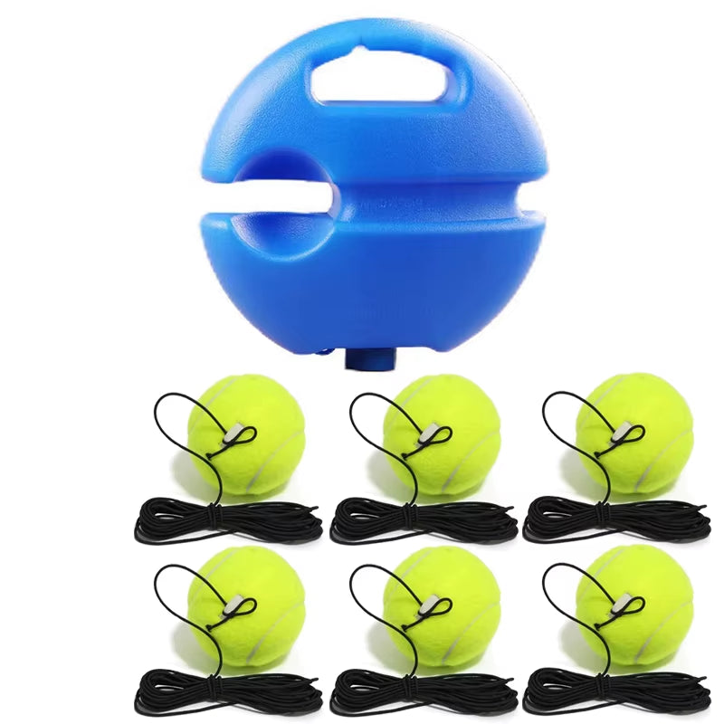 Professional Tennis Training Aid with Heavy-Duty Base and Elastic Rope for Self-Directed Rebound Practice