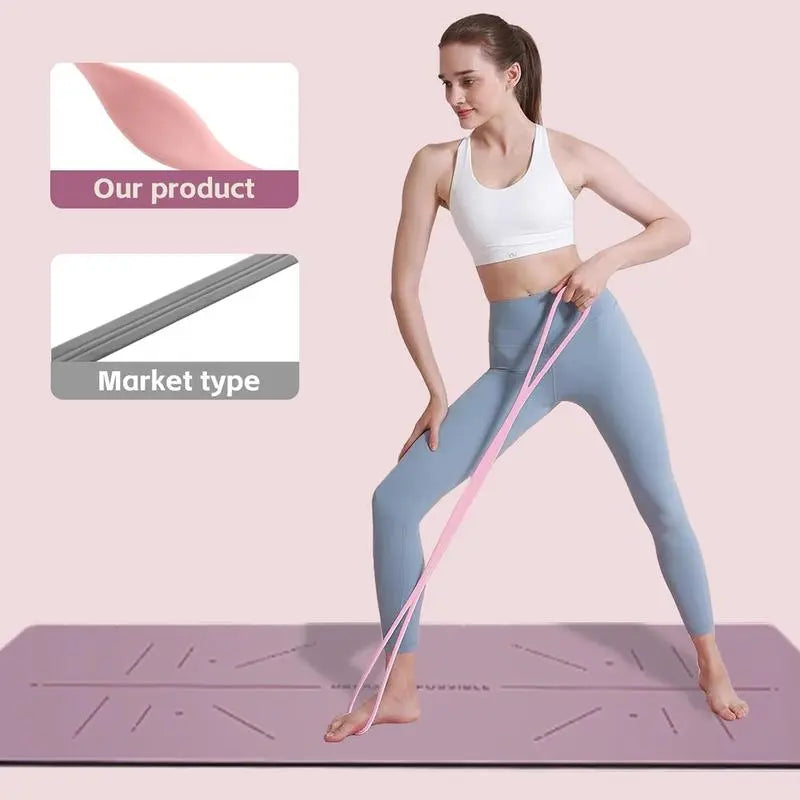 Figure 8 Resistance Silicone Tension Band with Handles for Comprehensive Full-Body Workouts at Home or Gym