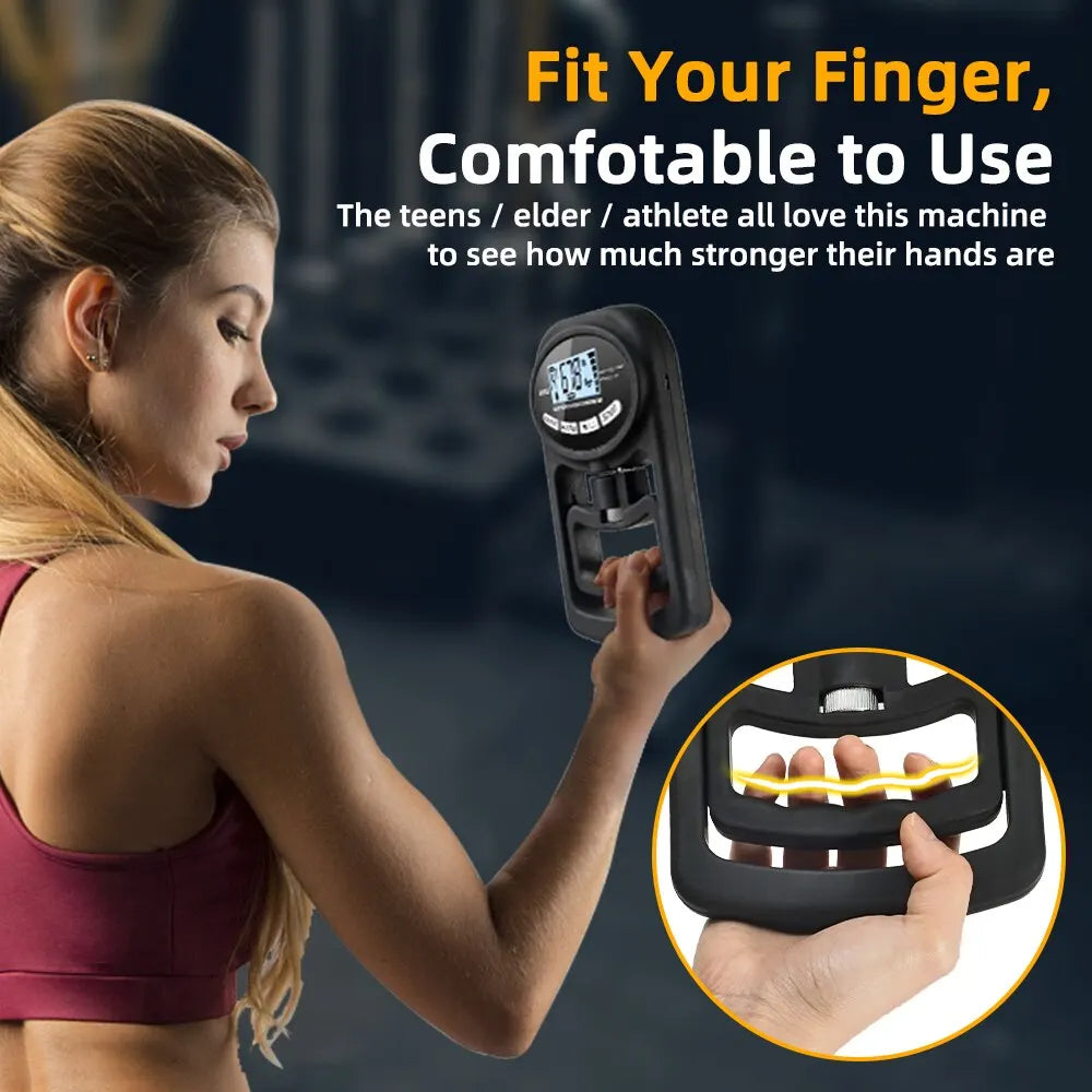 Digital Hand Dynamometer Grip Strength Tester - 265Lbs/120Kg Capacity with USB and LCD Screen for Power Training and Sports Performance