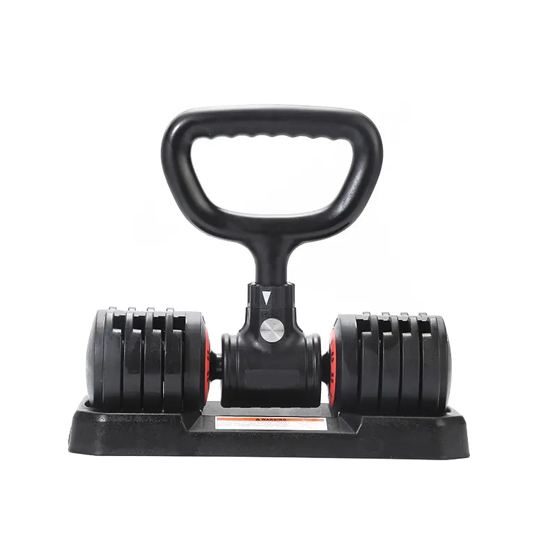 Kettlebell Conversion Handle with Ergonomic Non-Slip Grip for Dumbbells, Quick Installation and Double Locking Safety for Home Gym Use