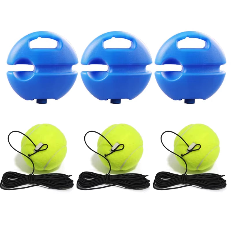 Professional Tennis Training Aid with Heavy-Duty Base and Elastic Rope for Self-Directed Rebound Practice