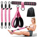 Professional Adjustable Resistance Band Set with Padded Handles, Foot Straps, and 90Lb Dual-Layer Safety Bands - Versatile Portable Fitness Solution for Bodybuilding and Multi-Exercise Training