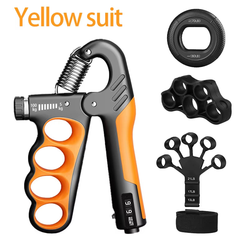 Adjustable Grip Strengthener for Muscle Recovery - 5-60/100/150Kg Hand Exercise Equipment