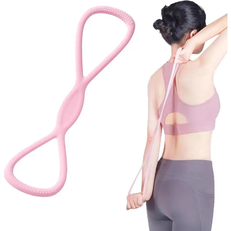 Figure 8 Resistance Silicone Tension Band with Handles for Comprehensive Full-Body Workouts at Home or Gym