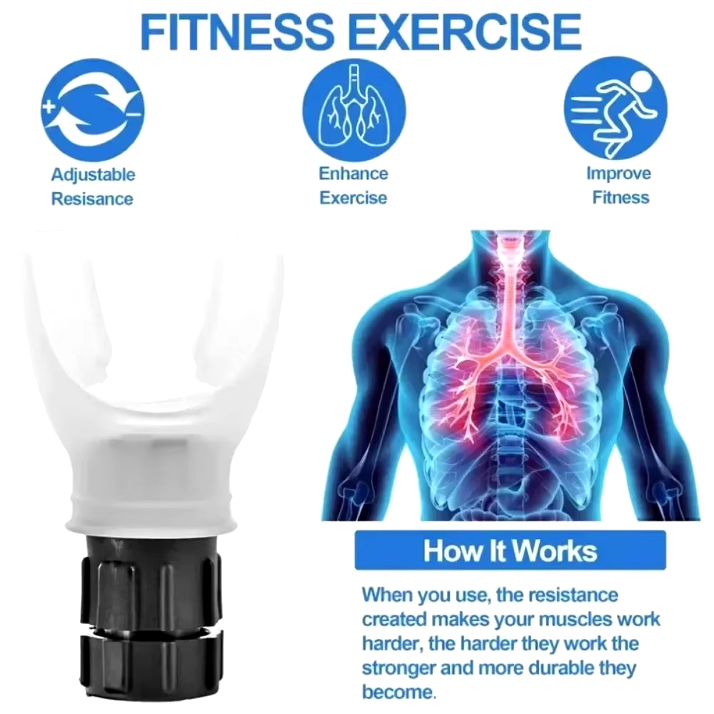 Portable Lung Fitness Exerciser with Adjustable Resistance for Enhanced Breathing Endurance Training