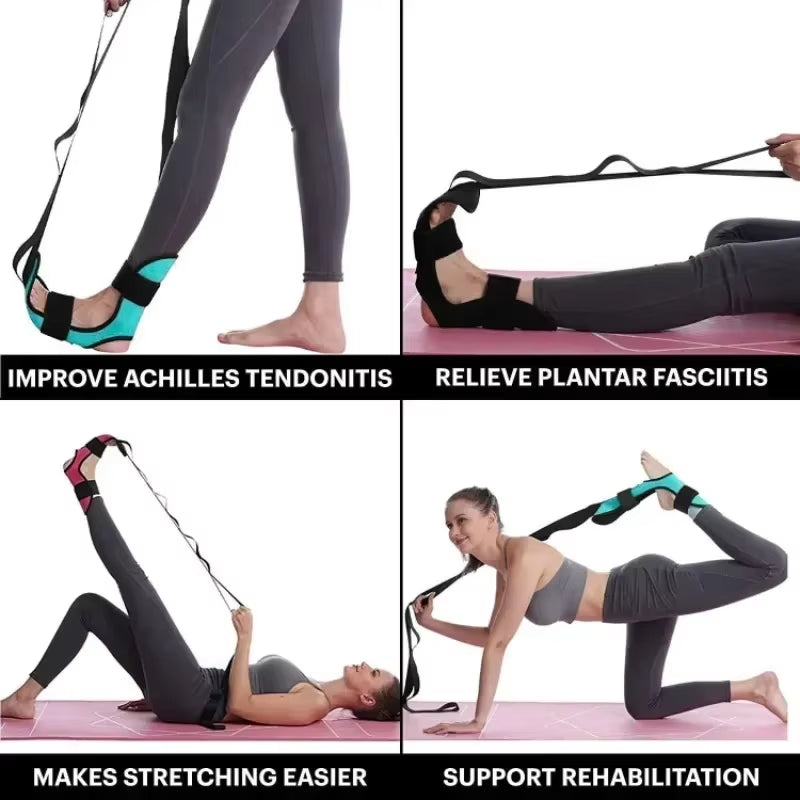 Yoga Flexibility Stretching Band for Rehabilitation and Foot Care in Plantar Fasciitis Training