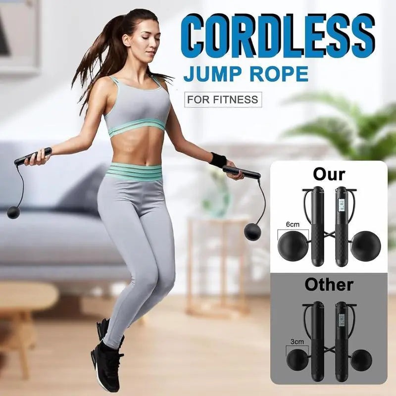 Smart Gravity Ball Jump Rope - Cordless Skipping Rope with Digital Counter and Adjustable Weight for Home and Gym Workouts, Ideal for Parent-Child Interaction, Perfect for Valentine's Day and Birthday Gifts