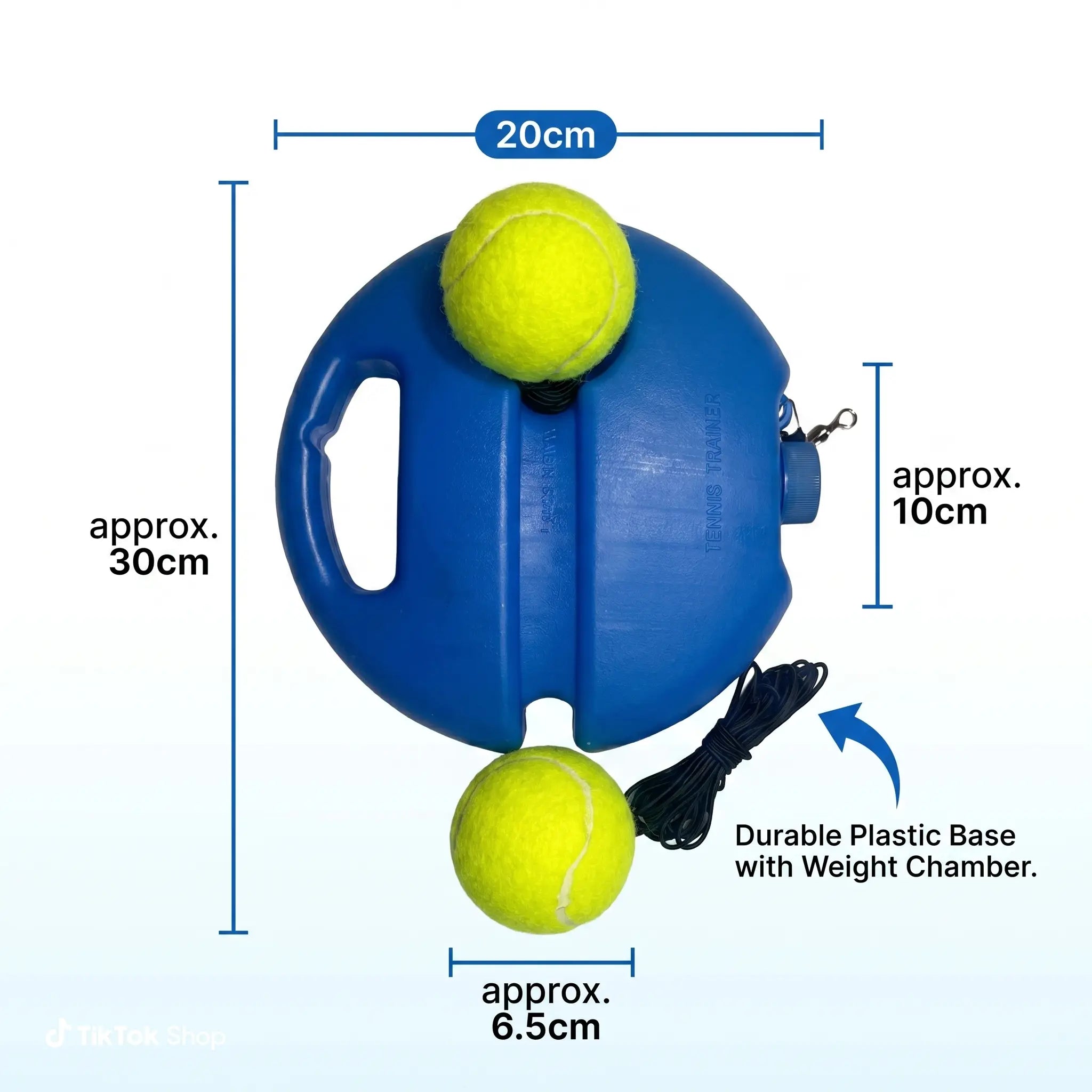 Professional Solo Tennis Trainer Rebound Set with Racket and Two Balls - Portable Self-Practice Equipment
