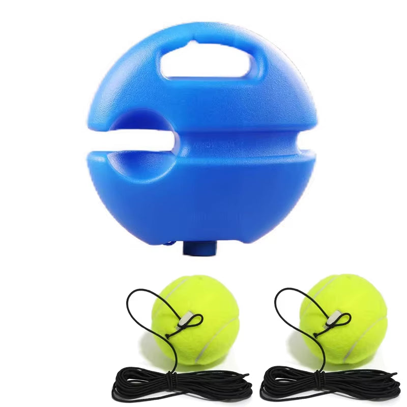 Professional Tennis Training Aid with Heavy-Duty Base and Elastic Rope for Self-Directed Rebound Practice
