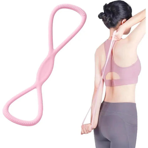 Figure 8 Resistance Silicone Tension Band with Handles for Comprehensive Full-Body Workouts at Home or Gym